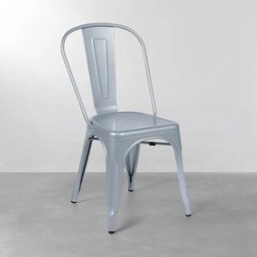 Cadeira Tolix - Cinza Metálico