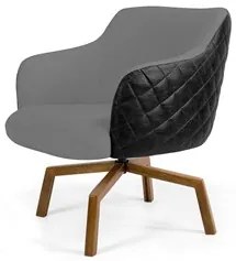 Kit 02 Poltronas Decorativas Jade Base Giromad C-416 Corano Tressê Lin