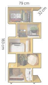 Estante Nicho Prateleira Livros Sala Escritório Amarelo