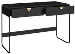 Escrivaninha Mesa com 2 Gavetas 125cm Mario Nero/Preto A10  - Mpozenat
