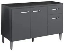 Balcão Gabinete Para Pia Sem Tampo 120cm 3 Portas e 1 Gaveta Gabriela