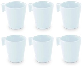 Cj. de Mini Canecas de Cerâmica (6 Peças) - Branco