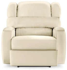 Poltrona do Papai Sala de Cinema Reclinável Kylie Power Touch Massagem USB PU Bege G23