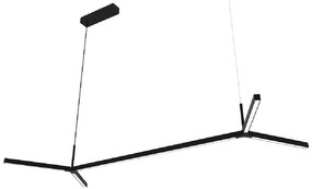 Pendente Led Aluminio Acrilico 26,6W 3000K Fit15 - PRETO