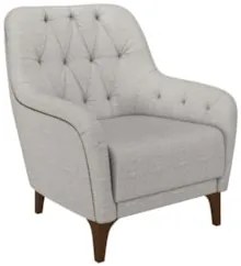 Poltrona Decorativa para Sala de Estar com Capitonê Pietà Z32 Linho Ci