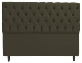 Cabeceira com Calçadeira Baú Queen 160cm Nicole Suede Marrom - Sheep Estofados - Marrom