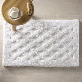 Tapete Antiderrapante Kacyumara 100% Algodão Lijor 60x1,20m  Branco
