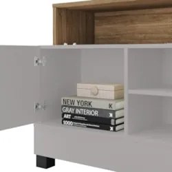 Rack Bancada Para TV 48 Pol 108cm Angra Off/Cinamomo B02    - Mpozenat