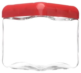 Kit 3 Potes de Vidro Tendenza 750ml - Vermelho