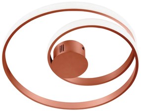 Plafon Roulette Redondo Entrelaçado Ø54Cm Led 45W 3000K Bivolt Cobre -... (CB-M = Cobre)