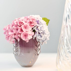 Vaso Murano Zinnia C/ Ouro - Degradê Lilás  Degradê Lilás