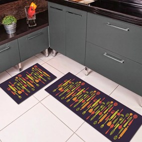 Jogo de Tapete de Cozinha, Utensils - 2 Pças