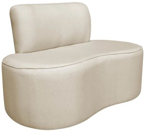 Sofá Curvo 2 Lugares Sala de Estar Recepção Escritório Amsterdã 130cm Corano - ADJ Decor