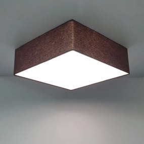 Plafon Quadrado Md-3051 Cúpula em Tecido 15/45x45cm Café - Bivolt