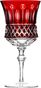 Taça de Cristal Lapidado P/ Vinho Tinto - Vermelho - 69  Vermelho - 69