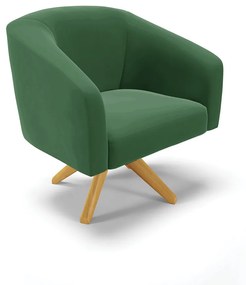 Namoradeira e 2 Poltronas Giratória MA30 Stella Veludo D03 - D'Rossi - Verde