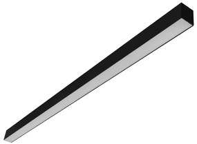Plafon Led Sobrepor Retangular Preto 35,6W 3000K Fit40
