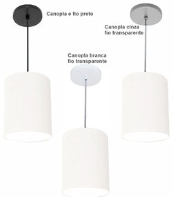 Luminária Pendente Vivare Free Lux Md-4104 Cúpula em Tecido