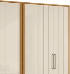 Guarda Roupa Casal 250cm Com 6 Portas Vibe Off/Cinamomo Z10 - Mpozenat
