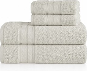 Kit 4 Pçs Toalhas Karsten 100% Algodão Nuvia - Platina Platina