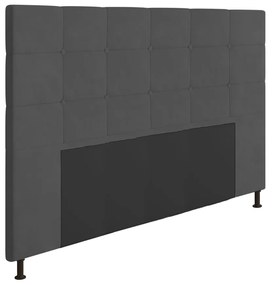 Cabeceira Stambul Para Cama Box Queen 160 cm Suede Grafite - D'Rossi
