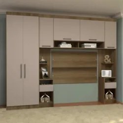 Guarda Roupa Queen Modulado CP02 Delphi Avelã/Cinnamon L01 - Mpozenato