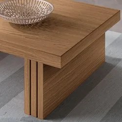 Mesa de Centro Com Detalhe Ripado Tammy H01 Preto/Freijó - Mpozenato