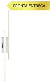 Arandela Lineare Duo 78X18X07Cm Led 20W 3000K Bivolt Branco Luz Direta... (Branco)