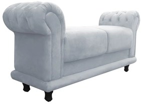 Recamier Barcelona Namoradeira Suede Cinza - D'Rossi