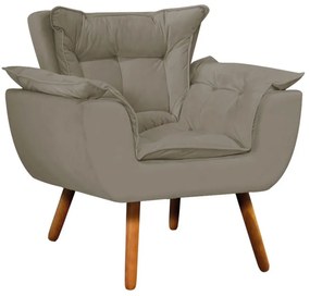 POLTRONA ODISSEIA SUEDE PES PALITO CASTA - Marrom Rato