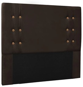 Cabeceira Cama Box Solteiro 90cm Gênova Suede Café - Sheep Estofados - Marrom