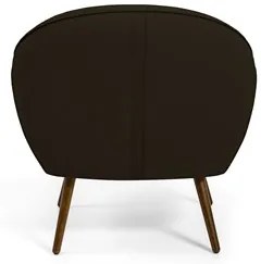 Poltrona Decorativa Nina Corano C-34 com Pés Palito Castanho - Domi