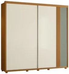 Guarda Roupa Casal 240cm 2 Portas Aline Flex A02 Off/Sálvia - Mpozenat