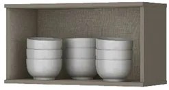 Armário Aéreo 60cm 1 Porta 100% MDF Connect Duna/Cristal - Henn