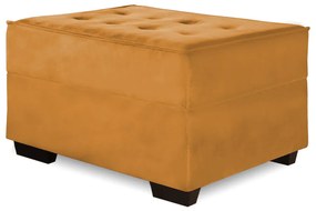 Puff Decorativo Coímbra 60x80 Suede Mostarda
