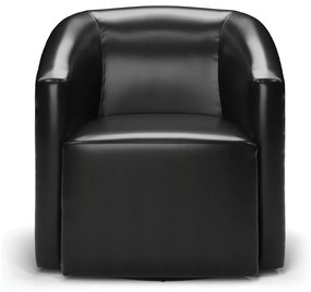 Poltrona Decorativa Base Giratória Kit 2 Stella Max Sintético PU D03 - D'Rossi - Preto