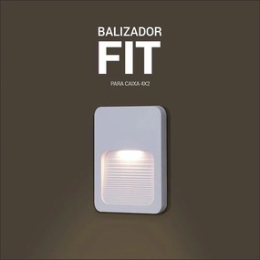 Balizador Fit Sobrepor 2W Led 3000K Ip65 Branco 09X12X1,2Cm | Opus Dn... (Branco)