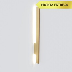 Arandela Vertical Small Slim 02X05X58Cm Led 13W 3000K - Qimporta Ar252... (PRETO)