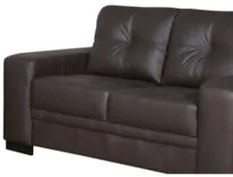 Sofá 2 Lugares 170cm Sala Couro Milano Marrom - Scala Decor