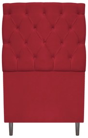 Cabeceira Estofada Liverpool 90 cm Solteiro Suede Vermelho - ADJ Decor