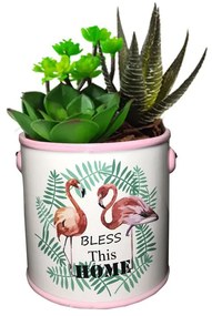 Vaso Decorativo Em Ceramica Com Alca 12,5cm  - D'Rossi