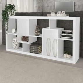 Estante Aberta Escritório Sala de Estar Home Ofice E1712 MDP Branco G69 - Gran Belo