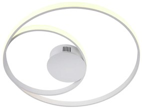 Plafon Roulette Redondo Entrelaçado Ø54Cm Led 45W 3000K Bivolt Branco... (Branco)