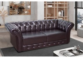 Namoradeira Sofá 2 Lugares Chesterfield Capitonê 186cm Corano Marrom - Sheep Estofados - Marrom
