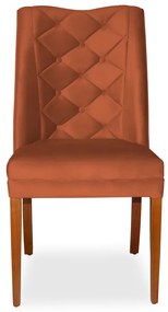 Cadeira de Jantar Micheli Suede Telha