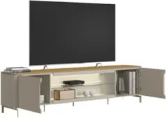 Rack Bancada TV 85 Pol 239cm com LED Martan Tauari/Off Flex L06 - Mpoz