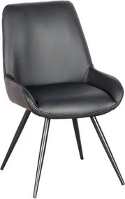 Cadeira Aline Estofada Sem Braços Preto