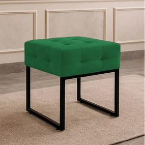 Puff Sala Decorativo Industrial Elisa Suede D03 - D'Rossi - Verde