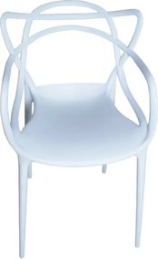 Cadeira Externa De PlásticoReciclável Decorativa Amsterdam Branco L15 - Gran Belo
