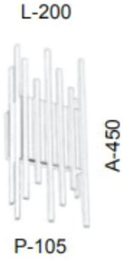 Arandela Flat Com Filetes 10,5X20X45Cm Metal 04Xg9 - Old Artisan Ar-51... (Ferrugem)